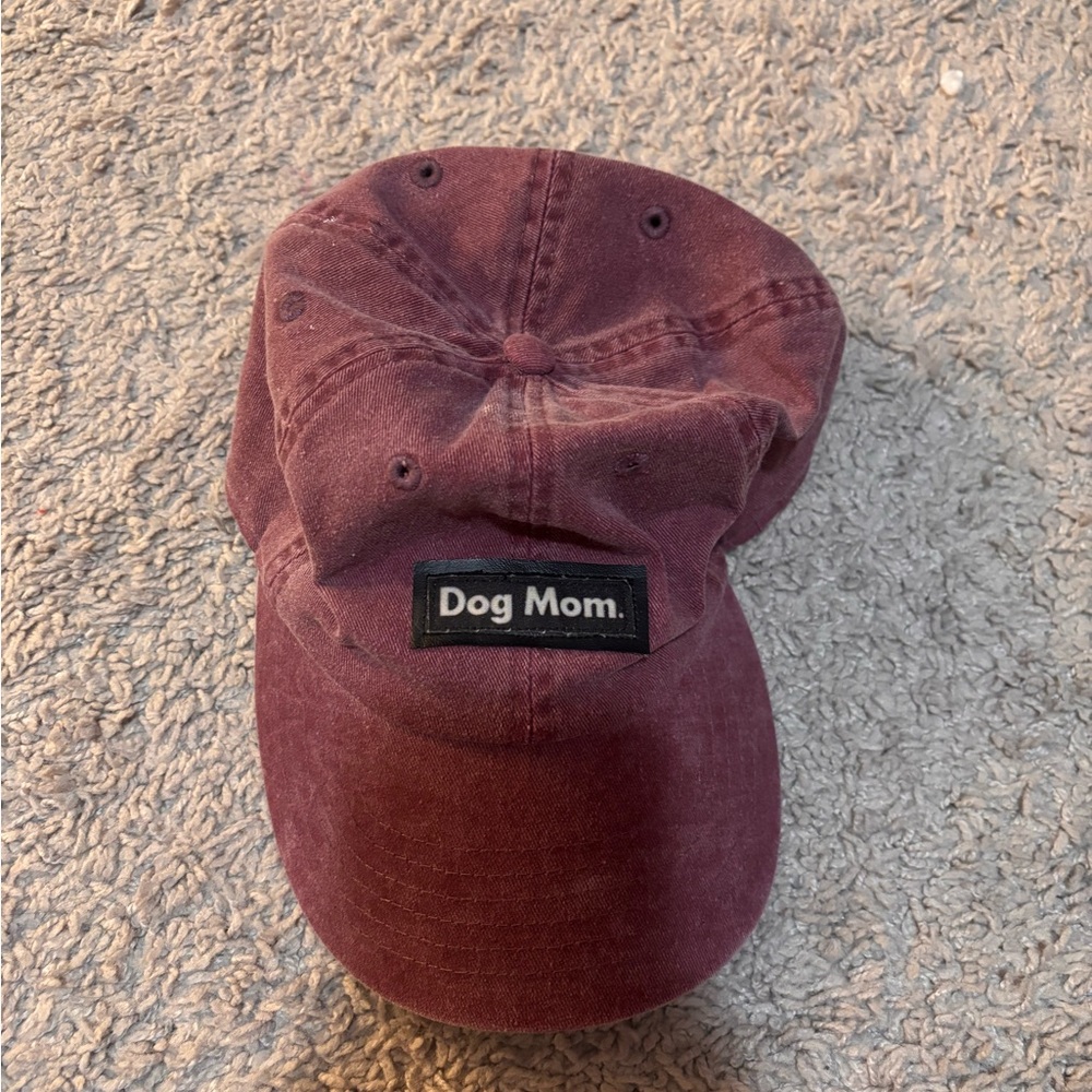Dog Mom Burgundy Women's Cap